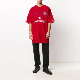Jalkapallo-T-paidat, oversized-malli ”Red White” 641666TJV056540 Jalkapallo-T-paidat, oversized-malli ”Red White” 641666TJV056540