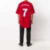 Jalkapallo-T-paidat, oversized-malli ”Red White” 641666TJV056540