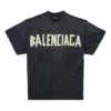 Kaksinkertainen etuosa T-paita ”Washed Black” 791615TQVQ61021
