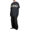 Kaksinkertainen etuosa T-paita ”Washed Black” 791615TQVQ61021
