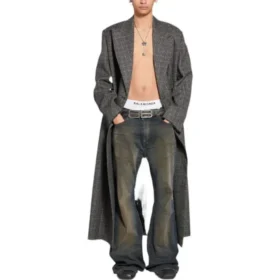 Kaksirivinen ruudullinen takki ”Black Grey” 704488TMU021070