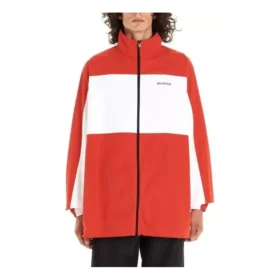 Kaksisävyinen vetoketjullinen takki ”Red White” 571434TYB186403