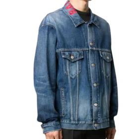 Kaulalogolla varustettu Denim-takit ”Sininen” 571324TCW032340 Kaulalogolla varustettu Denim-takit ”Sininen” 571324TCW032340