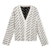 Koko pinnan peittävä logoneule ”Chalky White Black” 736248T32339054