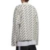 Koko pinnan peittävä logoneule ”Chalky White Black” 736248T32339054