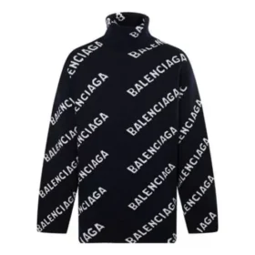 Koko pinnan peittävä logopusero, korkeakauluksinen ”Black White” 621018T15674177