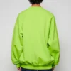 Kontrastilogolla varustettu collegepaita ”Lime” 671125TKVB57072