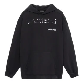 Käsinpiirretty Balenciaga-huppari, medium-mitoitus ”Musta” 600583TOVO61070 Käsinpiirretty Balenciaga-huppari, medium-mitoitus ”Musta” 600583TOVO61070