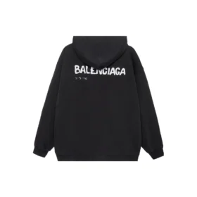 Käsinpiirretty Balenciaga-huppari, medium-mitoitus ”Musta” 600583TOVO61070 Käsinpiirretty Balenciaga-huppari, medium-mitoitus ”Musta” 600583TOVO61070