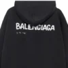 Käsinpiirretty Balenciaga-huppari, medium-mitoitus ”Musta” 600583TOVO61070