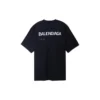 Käsinpiirretty Balenciaga-T-paita, Large-malli, ”Musta” 641675TOVO51070