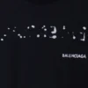 Käsinpiirretty Balenciaga-T-paita, Large-malli, ”Musta” 641675TOVO51070