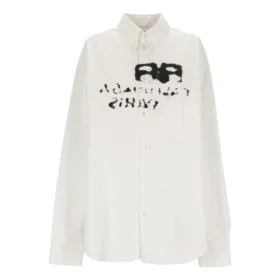 Käsinpiirretty BB-pitkähihainen paita, oversized-malli ”White” 725722TYB189000 Käsinpiirretty BB-pitkähihainen paita, oversized-malli ”White” 725722TYB189000