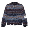 Kulunut Fair Isle -villaseosneule ”Blue” 662518T16028088