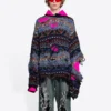 Kulunut Fair Isle -villaseosneule ”Blue” 662518T16028088