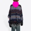 Kulunut Fair Isle -villaseosneule ”Blue” 662518T16028088