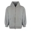Kulunut puuvillajersey-vetoketjuhuppari ”Grey” 744454TOVV91241