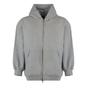 Kulunut puuvillajersey-vetoketjuhuppari ”Grey” 744454TOVV91241 Kulunut puuvillajersey-vetoketjuhuppari ”Grey” 744454TOVV91241