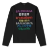 Languages-pyöreäkaulainen neulepusero ”Black Multicolor” 646491T15952771