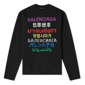 Languages-pyöreäkaulainen neulepusero ”Black Multicolor” 646491T15952771