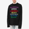 Languages-pyöreäkaulainen neulepusero ”Black Multicolor” 646491T15952771