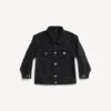 Lapset – Balenciaga-ylisuuri takki, musta, haalistunut Lapset – Balenciaga-ylisuuri takki, musta, haalistunut