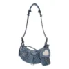 Le Cagole Xs -Denim-olkalaukku ”Blue” 6713092109U4715