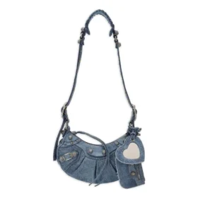 Le Cagole Xs -Denim-olkalaukku ”Blue” 6713092109U4715