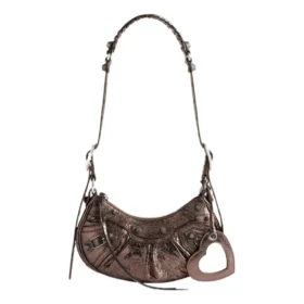 Le Cagole Xs -olkalaukku, metallisoitu ”Brown” 6713090GT3Y2564