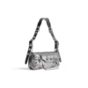 Le Cagole Xs -olkalaukku, metallisoitu ”Silver” 7716700GT3Y8103