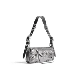 Le Cagole Xs -olkalaukku, metallisoitu ”Silver” 7716700GT3Y8103