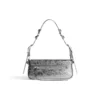 Le Cagole Xs -olkalaukku, metallisoitu ”Silver” 7716700GT3Y8103