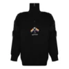 LGBTQ-lippu -vetoketjullinen turtleneck-villapaita ”Black” 543766T17621069