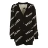 Logo Oversized Cardigan ”Black” 555275T14711070