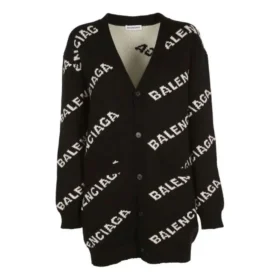Logo Oversized Cardigan ”Black” 555275T14711070