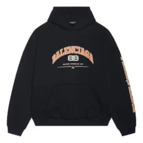 Maison Balenciaga -huppari, leveä istuvuus ”Black” 674986TLVJ21074 Maison Balenciaga -huppari, leveä istuvuus ”Black” 674986TLVJ21074