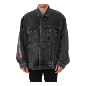 Metallica Oversized Denim Jacket ”Washed Black Orange” 694504TBP471055 Metallica Oversized Denim Jacket ”Washed Black Orange” 694504TBP471055