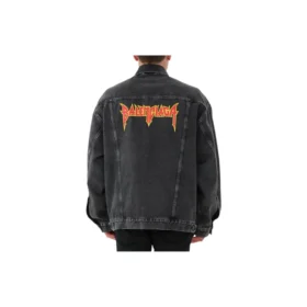 Metallica Oversized Denim Jacket ”Washed Black Orange” 694504TBP471055 Metallica Oversized Denim Jacket ”Washed Black Orange” 694504TBP471055