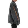 Metallica Oversized Denim Jacket ”Washed Black Orange” 694504TBP471055