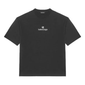 Miesten Balenciaga Alphabet Printing -lyhythihainen paita, musta 612966TJVD91034 Miesten Balenciaga Alphabet Printing -lyhythihainen paita, musta 612966TJVD91034