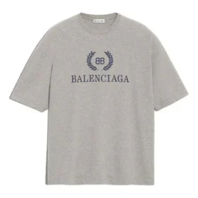 Miesten Balenciaga BB-logopainatus, lyhythihainen, harmaa 544271TCV251300 Miesten Balenciaga BB-logopainatus, lyhythihainen, harmaa 544271TCV251300