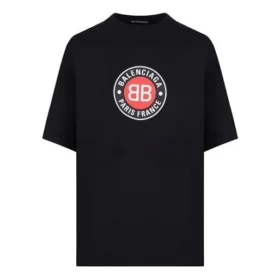Miesten Balenciaga BLogo-painatus, lyhythihainen, musta 612966TJVD61000 Miesten Balenciaga BLogo-painatus, lyhythihainen, musta 612966TJVD61000