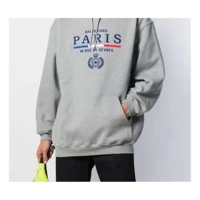 Miesten Balenciaga Chest Logo Crown -paita, harmaa 570811TGV681300 Miesten Balenciaga Chest Logo Crown -paita, harmaa 570811TGV681300