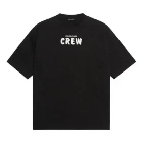 Miesten Balenciaga Crew Alphabet Printing -lyhythihainen paita, musta 620969TIV741070 Miesten Balenciaga Crew Alphabet Printing -lyhythihainen paita, musta 620969TIV741070