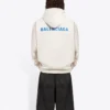 Miesten Balenciaga-fleece, pitkähihainen, kermanvalkoinen 600583TJVA89055