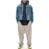 Miesten Balenciaga-fleecevuorattu, väljä malli, huppari, pitkähihainen, sininen 570811TJV854866