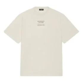 Miesten Balenciaga FW21 Alphabet Printing -lyhythihainen paita, beige 651795TJV909054 Miesten Balenciaga FW21 Alphabet Printing -lyhythihainen paita, beige 651795TJV909054