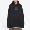 Miesten Balenciaga FW21 Boxy Loose -huppari, pitkähihainen, musta 651799TJV910107