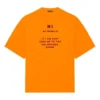 Miesten Balenciaga FW21 HI MY NAME IS WIDE FIT Alphabet Printing Retro Knit Short Sleeve Orange 661715TKVH57513