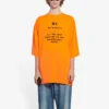 Miesten Balenciaga FW21 HI MY NAME IS WIDE FIT Alphabet Printing Retro Knit Short Sleeve Orange 661715TKVH57513